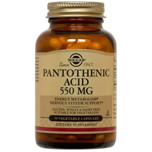 Acid Pantotenic, 550 mg, 50 capsule, Solgar