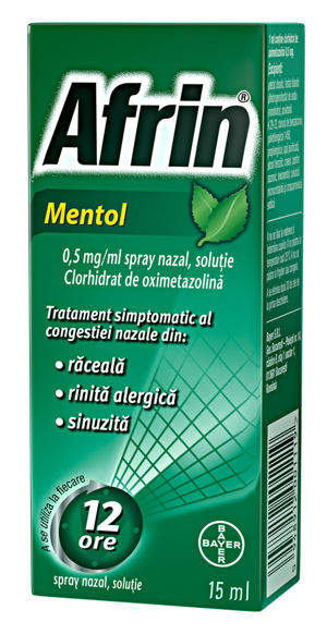 Afrin Spray Nazal Mentol 0.05mg/ml 15ml (Bayer)