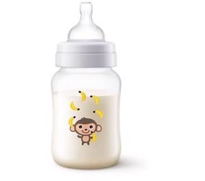 Avent Biberon anticolici clasic cu maimute 260ml SCF821/11