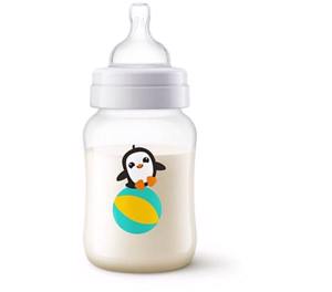 Avent Biberon anticolici clasic cu pinguini 260ml SCF821/13