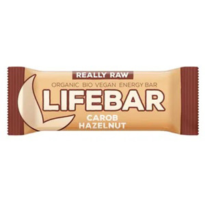 Baton cu alune si carob Lifebar Bio, 47g, Lifefood