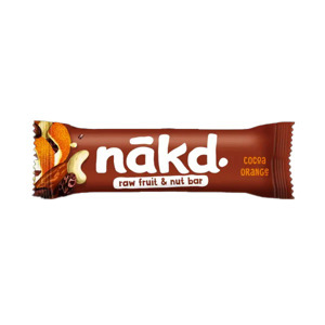 Baton cu cacao si portocala raw vegan, 35g, Nakd