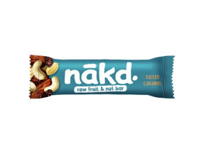 Baton cu caramel sarat raw vegan, 35g, Nakd