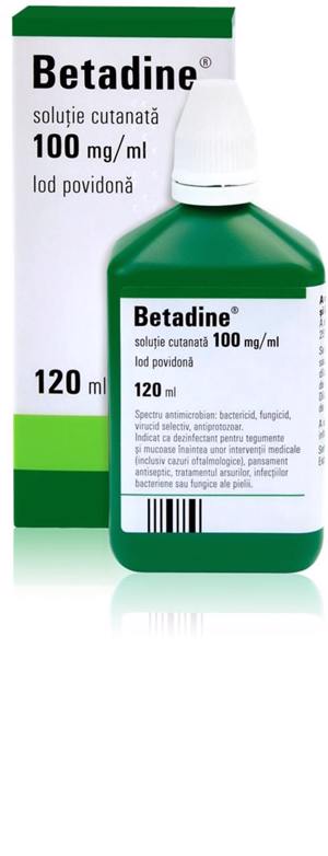 Betadine Solutie 10%-sol.cut. x  120ml-Egis