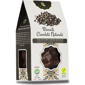 Biscuiti vegani cu ciocolata naturala, 130 g, Ambrozia