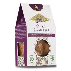 Biscuiti vegani cu lavanda si mei, 130 g, Ambrozia