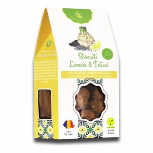 Biscuiti vegani cu telina si lamaie, 130 g, Ambrozia