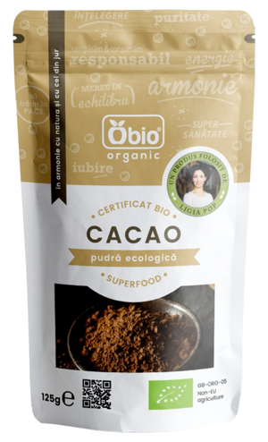 Cacao pudra raw eco x 125g OBIO 