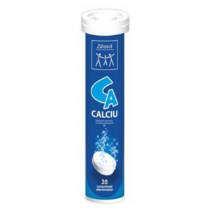 Calciu, 20 comprimate efervescente, Zdrovit