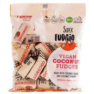 Caramele Bio fara gluten cu aroma de cocos, 150 g, Super Fudgio