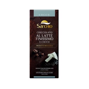 Ciocolata ECO de lapte extra fina cu nuca de cocos 80g (Sarchio)