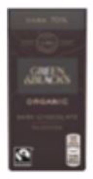 Ciocolata Green & Black neagra 70% ECO 35g (Unicorn Naturals)