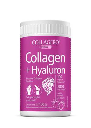 Collagen + Hyaluron cu aroma de capsuni, 150 g, Zenyth