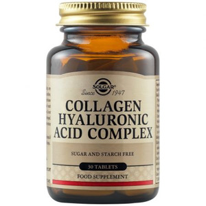 Collagen Hyaluronic Acid Complexc, 30 tablete, Solgar