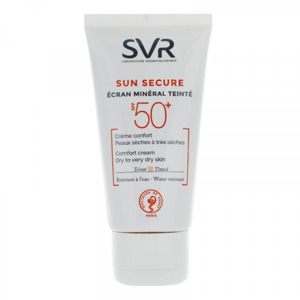  Crema cu pigmenti coloranti pentru piele uscata SPF 50+ Sun Secure Mineral, 50 ml, SVR