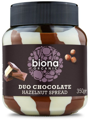 Crema de ciocolata cu alune Duo Swirl bio, 350 g, Biona