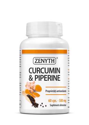 Curcumin si Piperine, 60 capsule, Zenyth