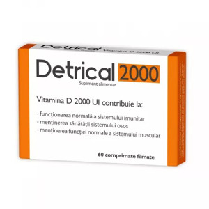 Detrical Vitamina D 2000UI, 60 comprimate filmate, Zdrovit