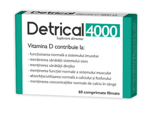 Detrical Vitamina D 4000UI, 60 comprimate, Zdrovit 