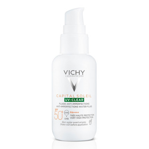 Fluid cu protectie solara SPF 50+ pentru fata UV Clear Capital Soleil, 40 ml, Vichy