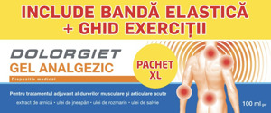  Gel analgezic Dolorgiet, 100 ml + Banda exercitii, Zdrovit