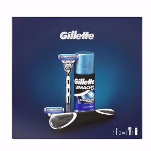 Gillette Mach 3 aparat + 2rez + gel extra comfort 75ml +etui