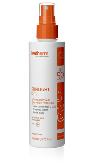 Ivatherm Sunlight Kids Lapte SPF50+ pt Copii 200ml