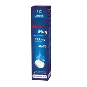 MaxiMag, 20 comprimate efervescente, Zdrovit
