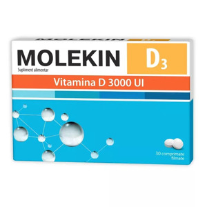Molekin D3, 3000 UI, 30 comprimate, Zdrovit