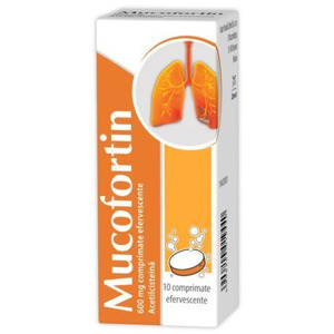 Mucofortin, 600 mg, 10 comprimate efervescente, Zdrovit