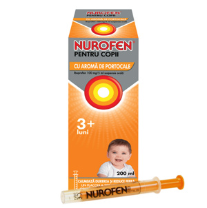 Nurofen Pt. Copii portocale 100mg/5ml susp orala 200ml (Reckit)