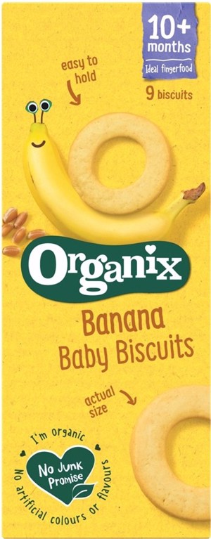 Organix Finger Biscuiti Bebelusi Banane 10+ 54g
