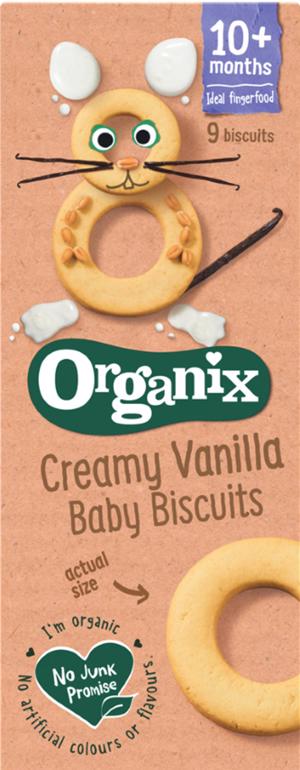 Organix Finger Biscuiti Belelusi Lapte-Vanilie 10+ 54g