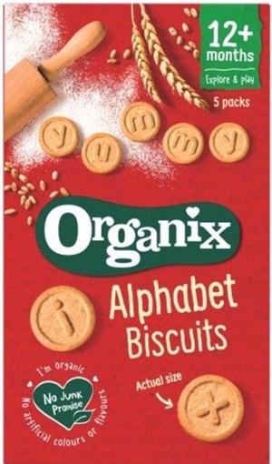 Organix Goodies Biscuiti Alfabet 12+