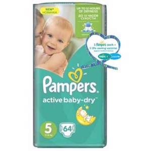 Pampers 5 Active Baby 11-18kg x 64buc-CVB Sales