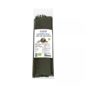 Paste integrale spaghetti cu alge marine bio, 250 g, Algamar