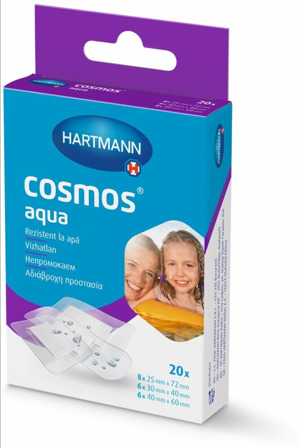 Plasturi transparenti Cosmos Aqua, 20 bucati, Hartmann