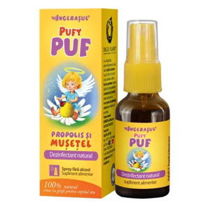 PufyPUF propolis si musetel spray, 20 ml, Dacia Plant 