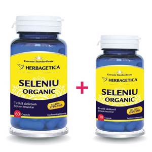 Seleniu Organic, 60 + 20 capsule, Herbagetica