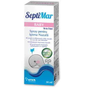 Spray nazal cu Apa de Mare Izotona, 30 ml, Septimar Baby