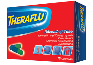 Theraflu Raceala si tuse 500 mg/6,1 mg/100 mg cpr.x 16 (Glaxosmithkline)