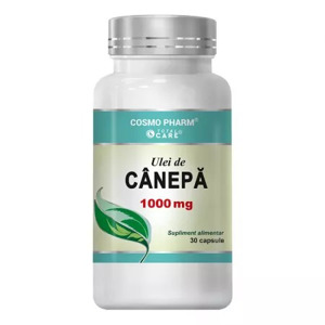 Ulei de canepa, 1000 mg, 30 capsule, Cosmopharm 