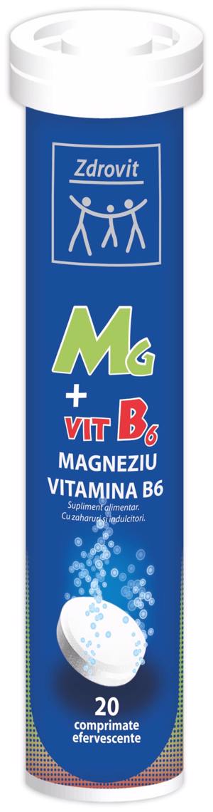 Zdrovit Magneziu + B6 Tb.Eff. x 20