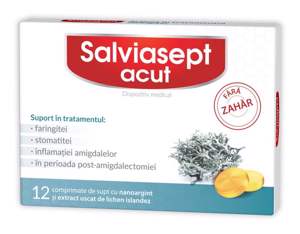 Zdrovit Salviasept Acut fara zahar cpr sup x 12