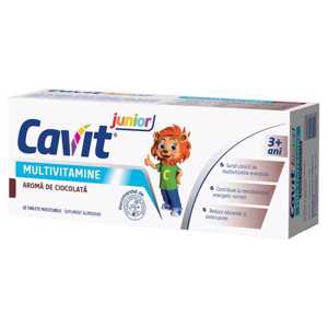 Cavit Junior Multivitamine ciocolata-tb.mast. x 20-Biofarm